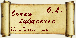 Ozren Lukačević vizit kartica